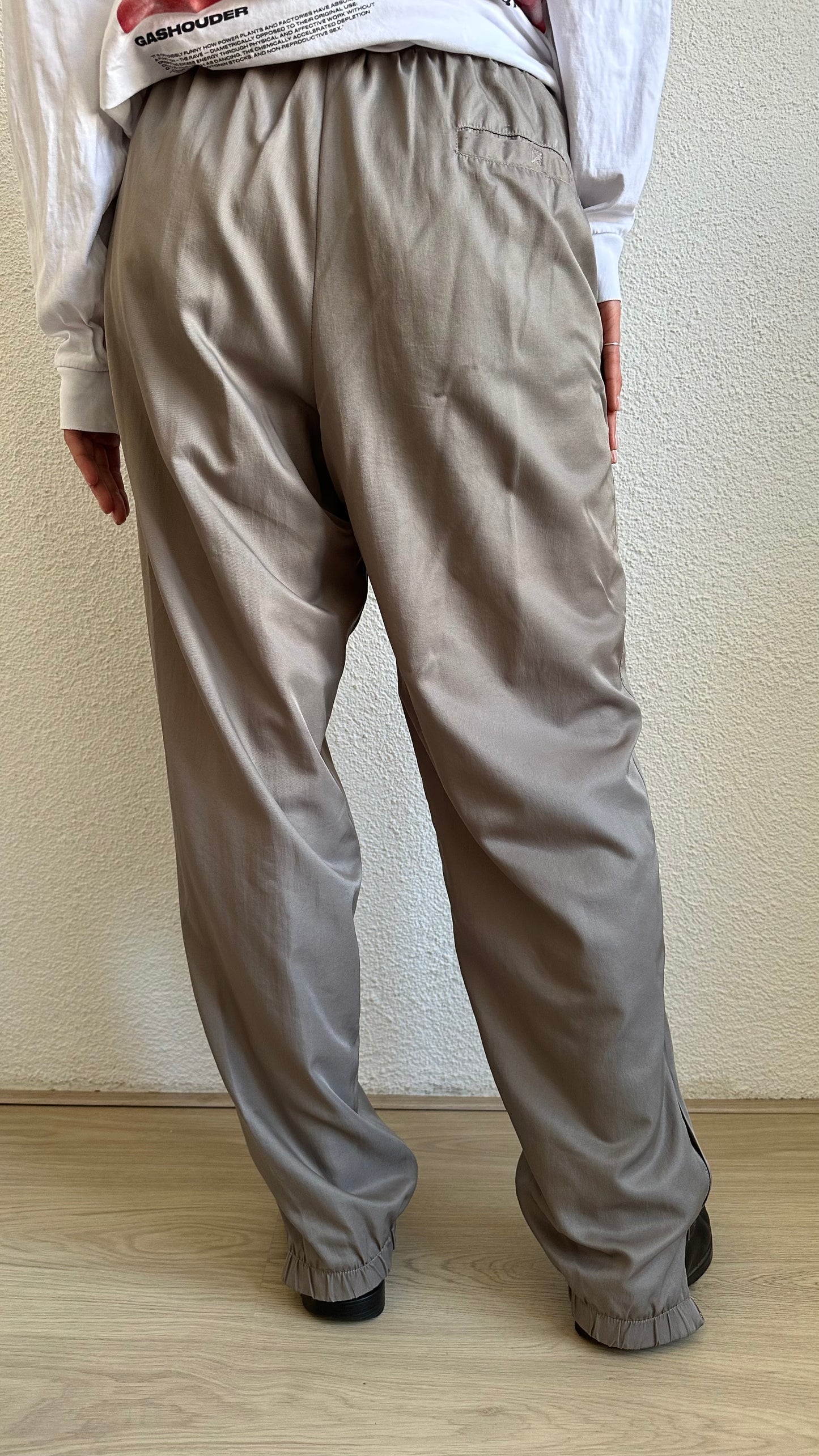 vintage taupe white nike tracksuit pants windbreaker jacket