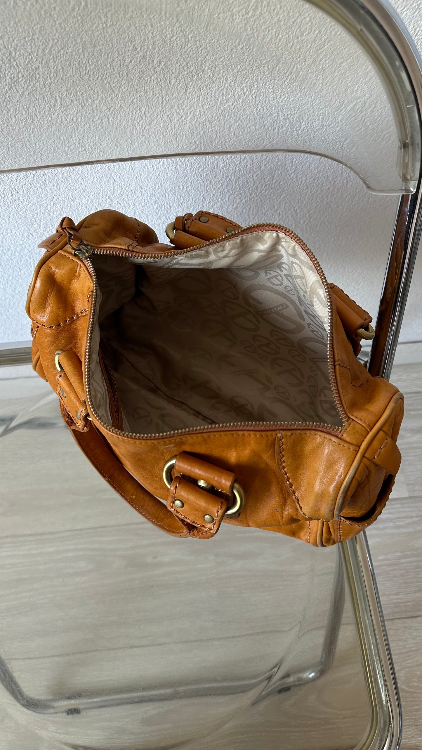 francesco biasia brown leather bag
