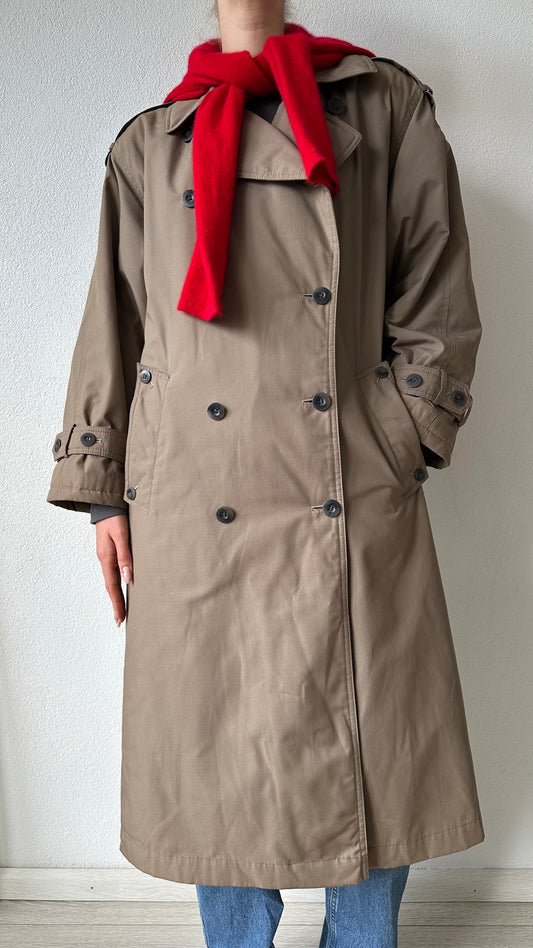 vintage brown cotton trenchcoat
