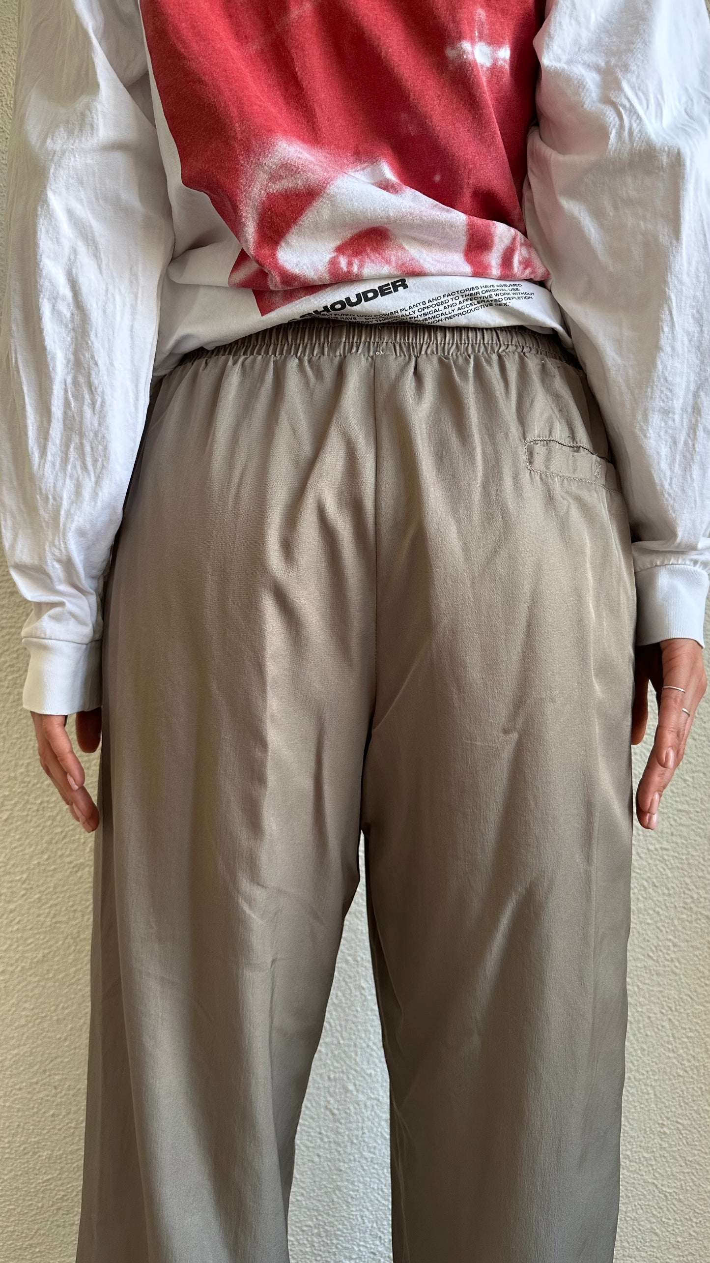 vintage taupe white nike tracksuit pants windbreaker jacket