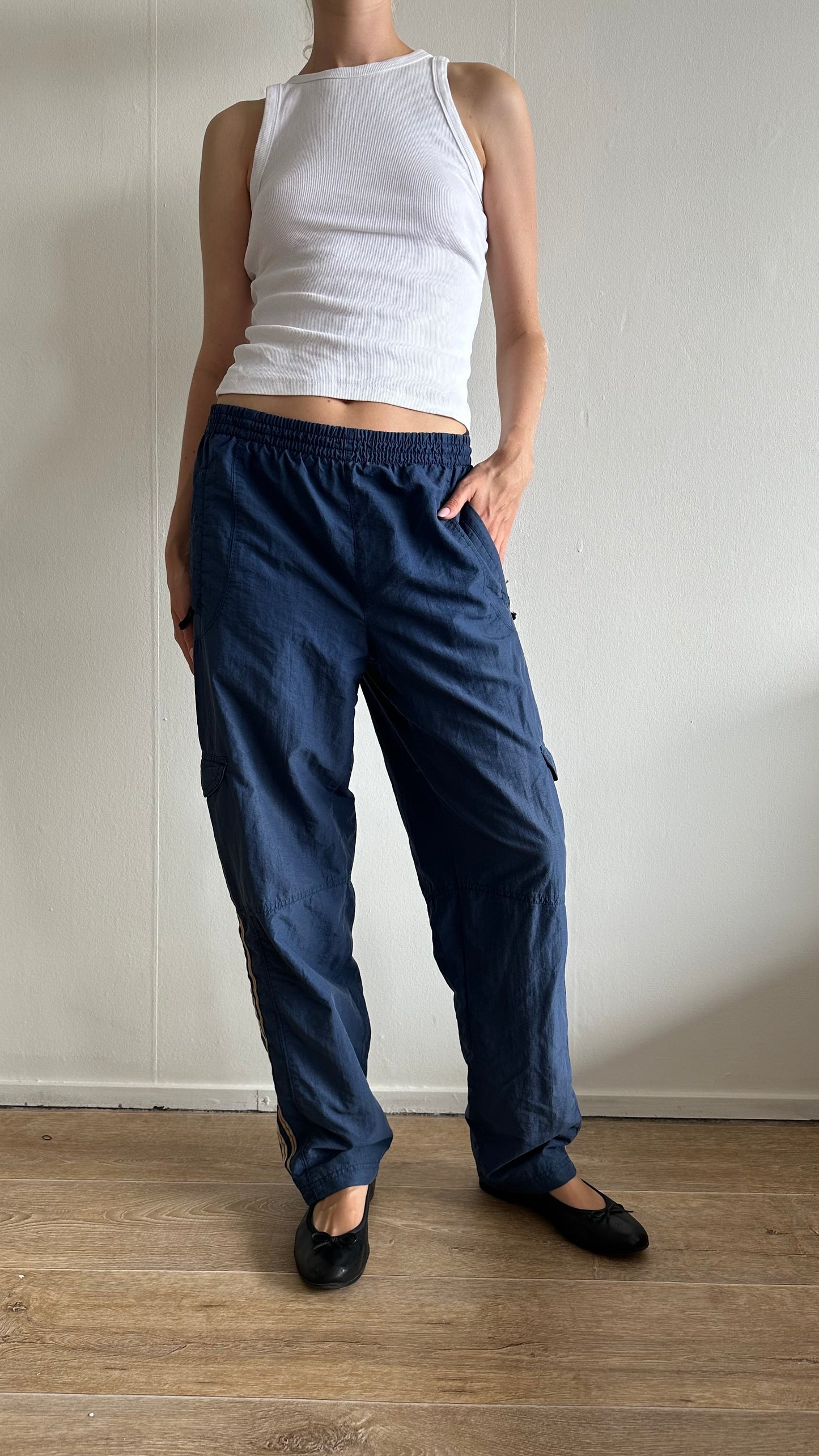 blue vintage Adidas jogger pants