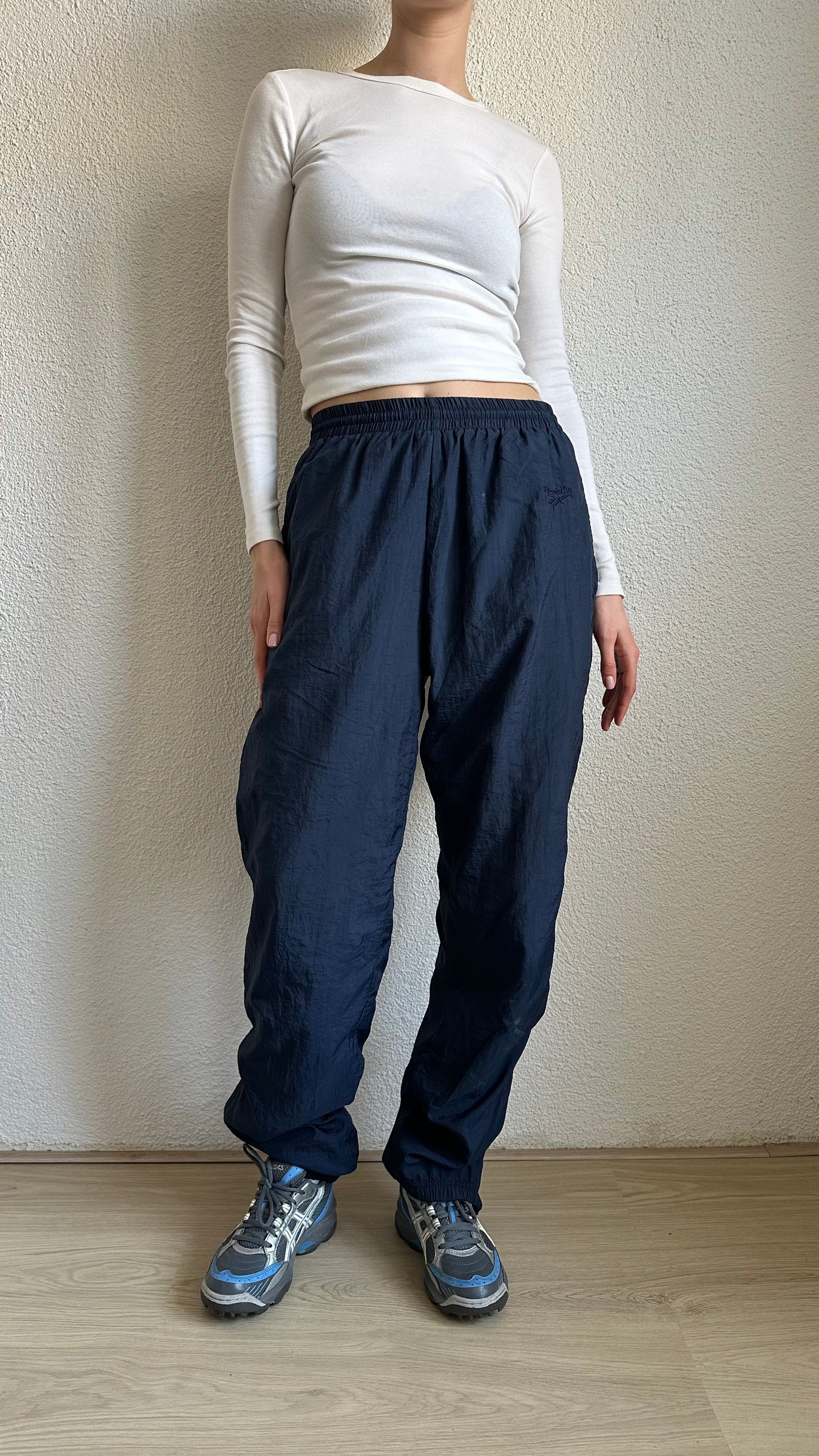 blue vintage reebok jogger active wear