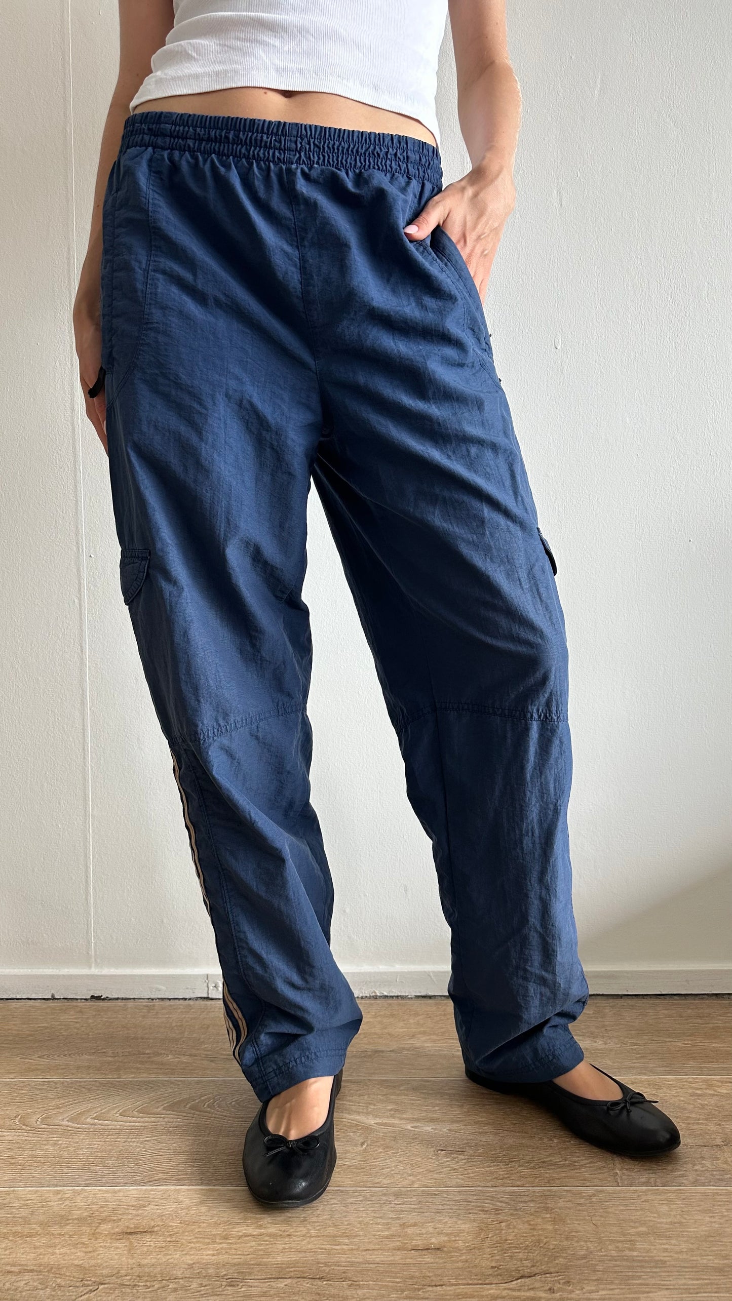 blue vintage Adidas jogger pants