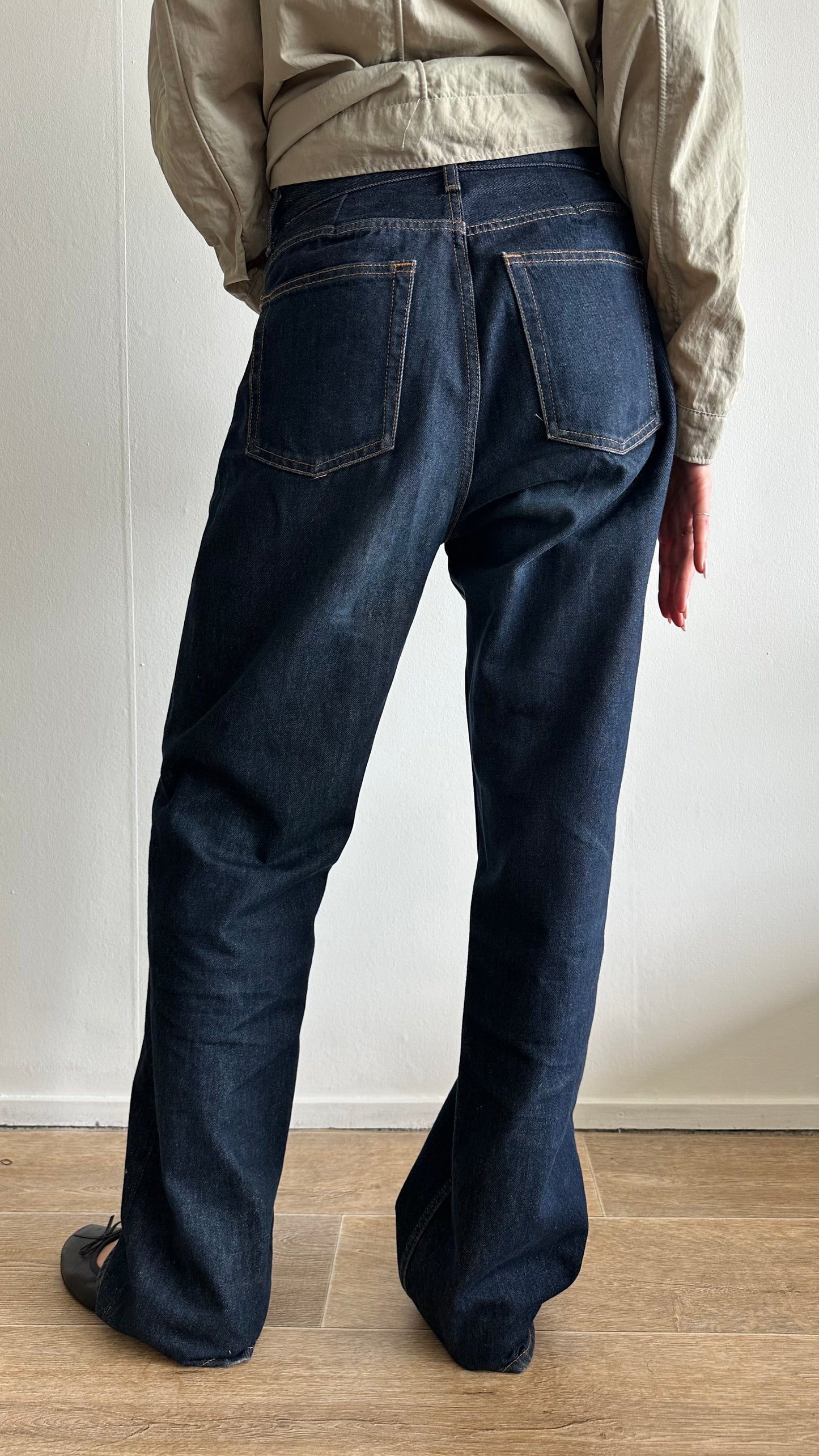 dark denim and jacket duo set