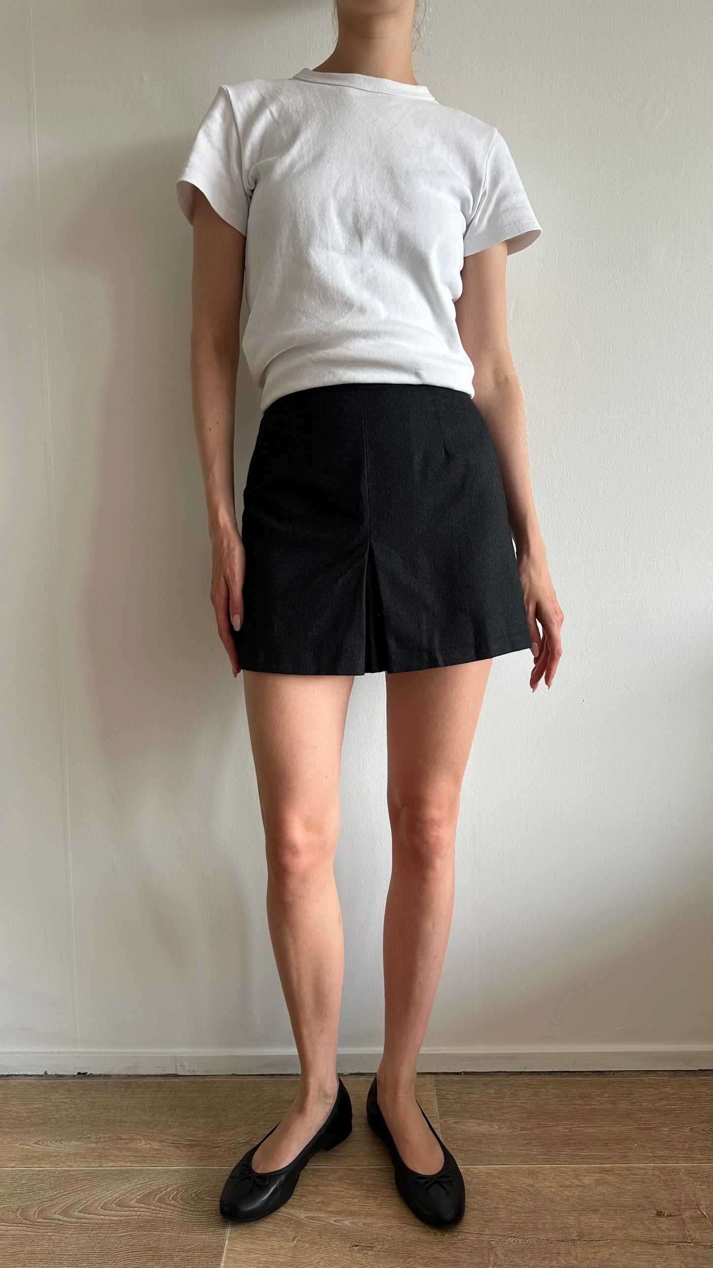 vintage mini skirt dark grey