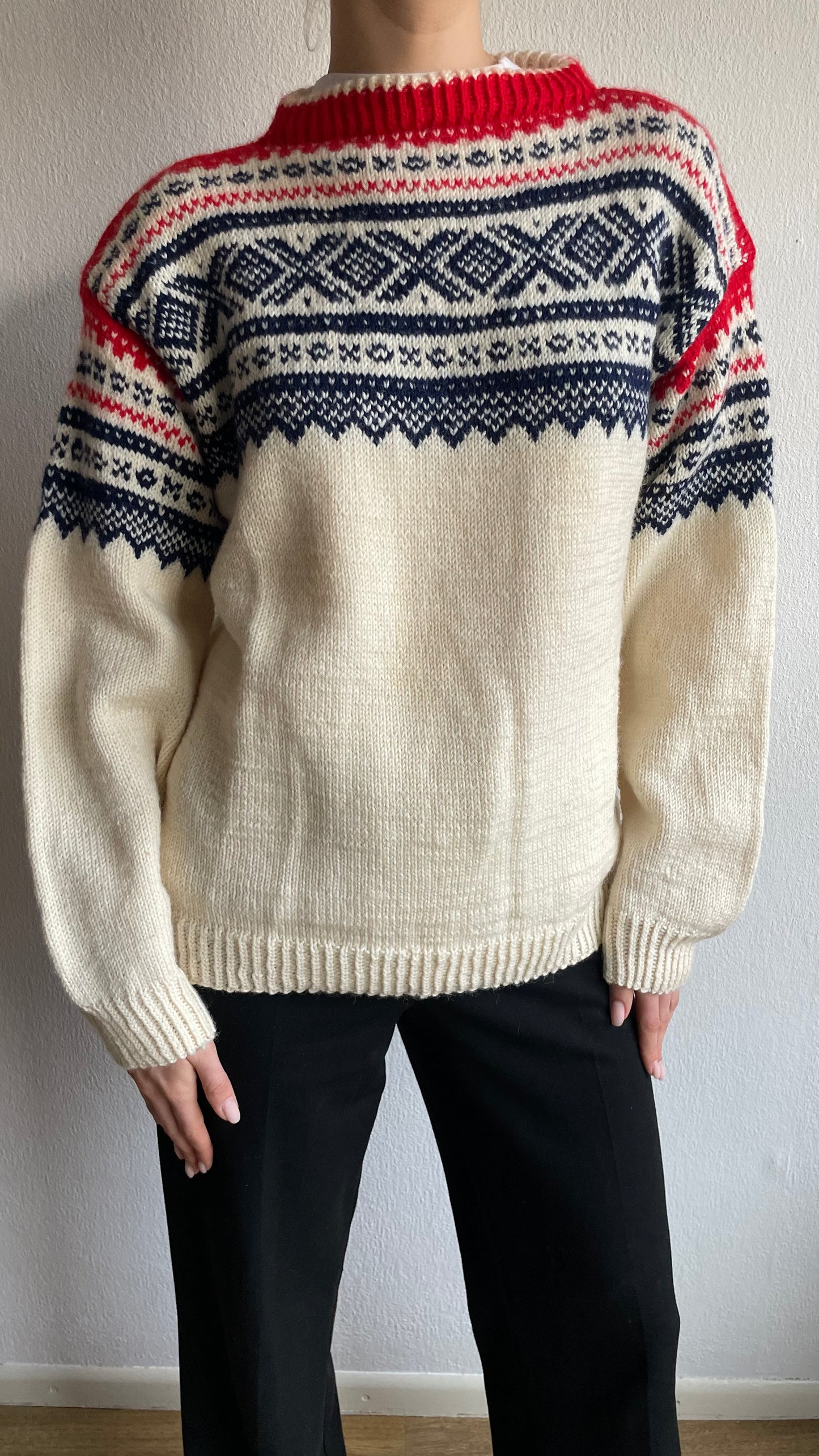 handmade wool nordic sweater + cap