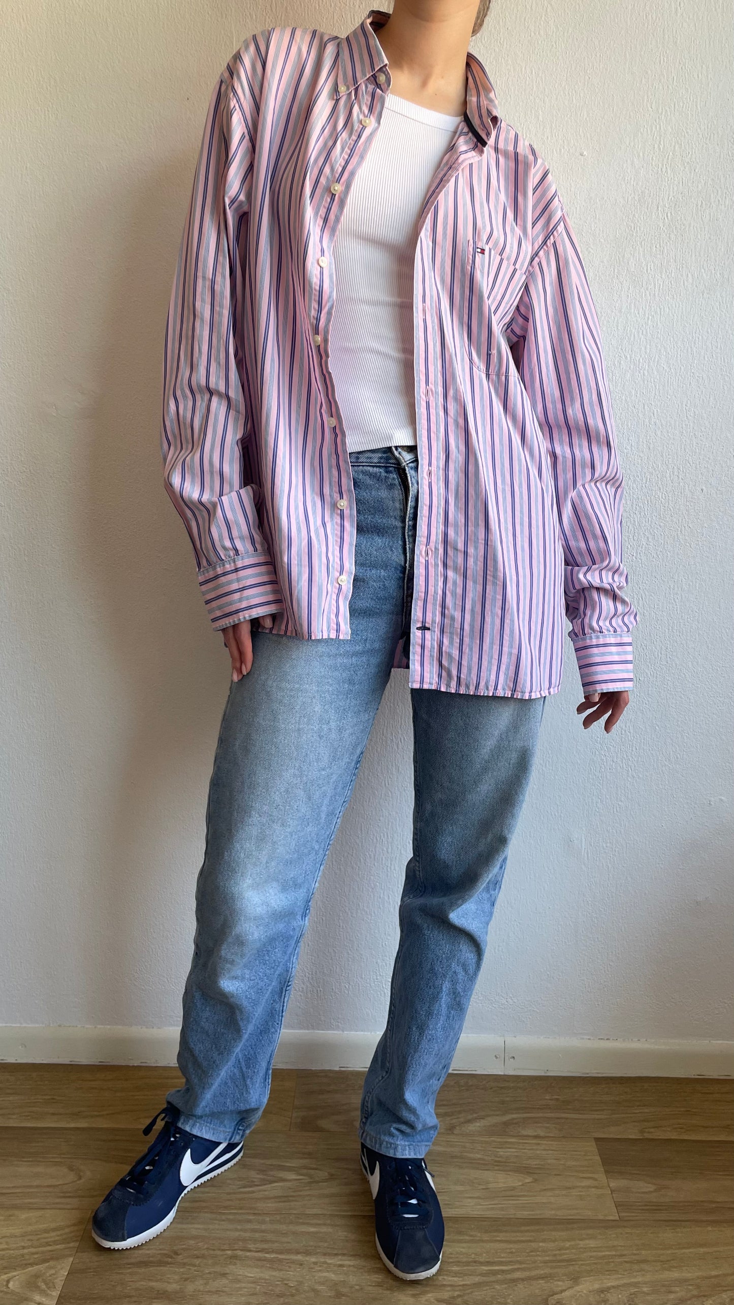 Tommy Hilfiger striped pink blouse