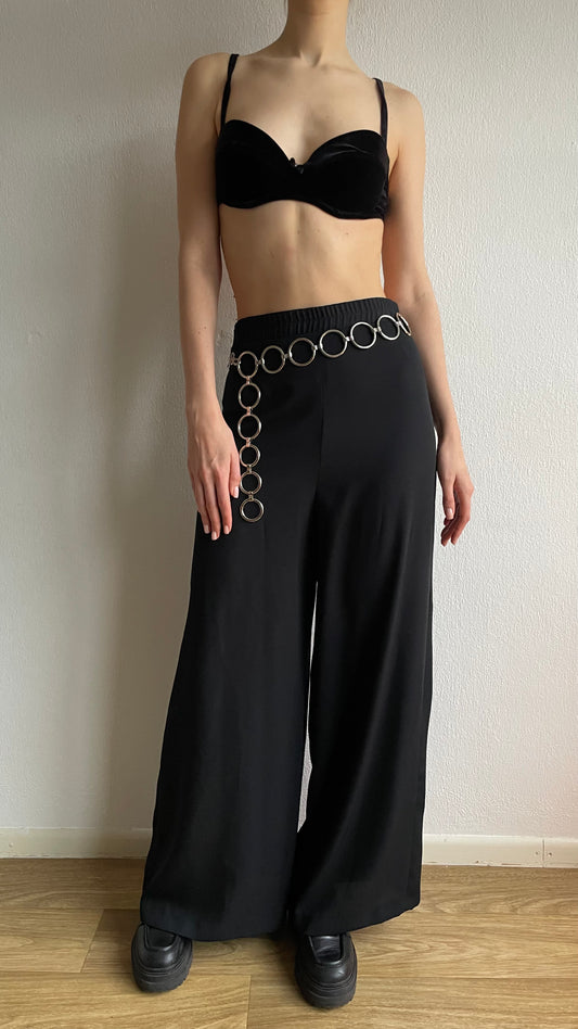 high waisted black vintage pants