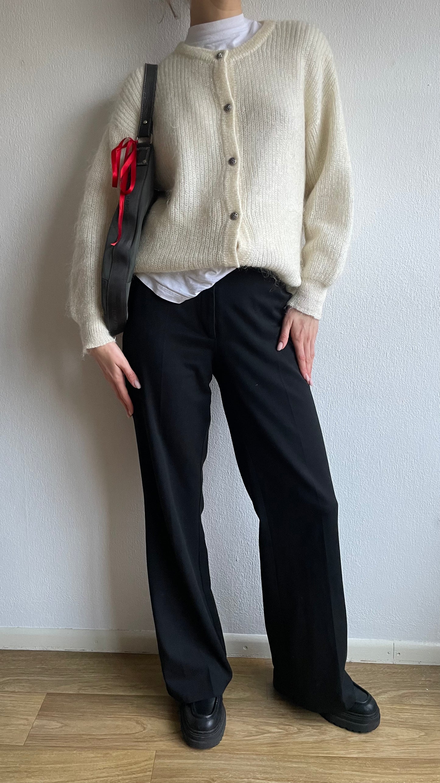 mohair off-white cardigan