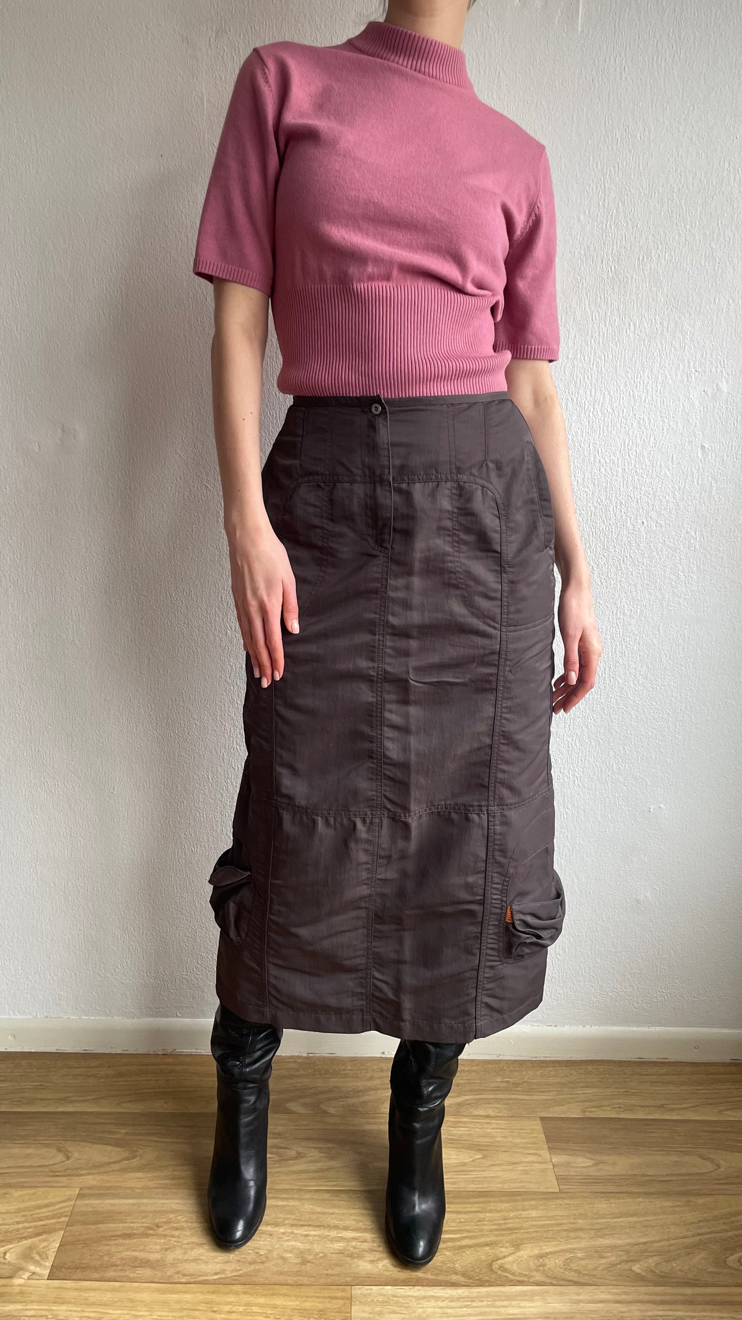 brown oilily maxi skirt