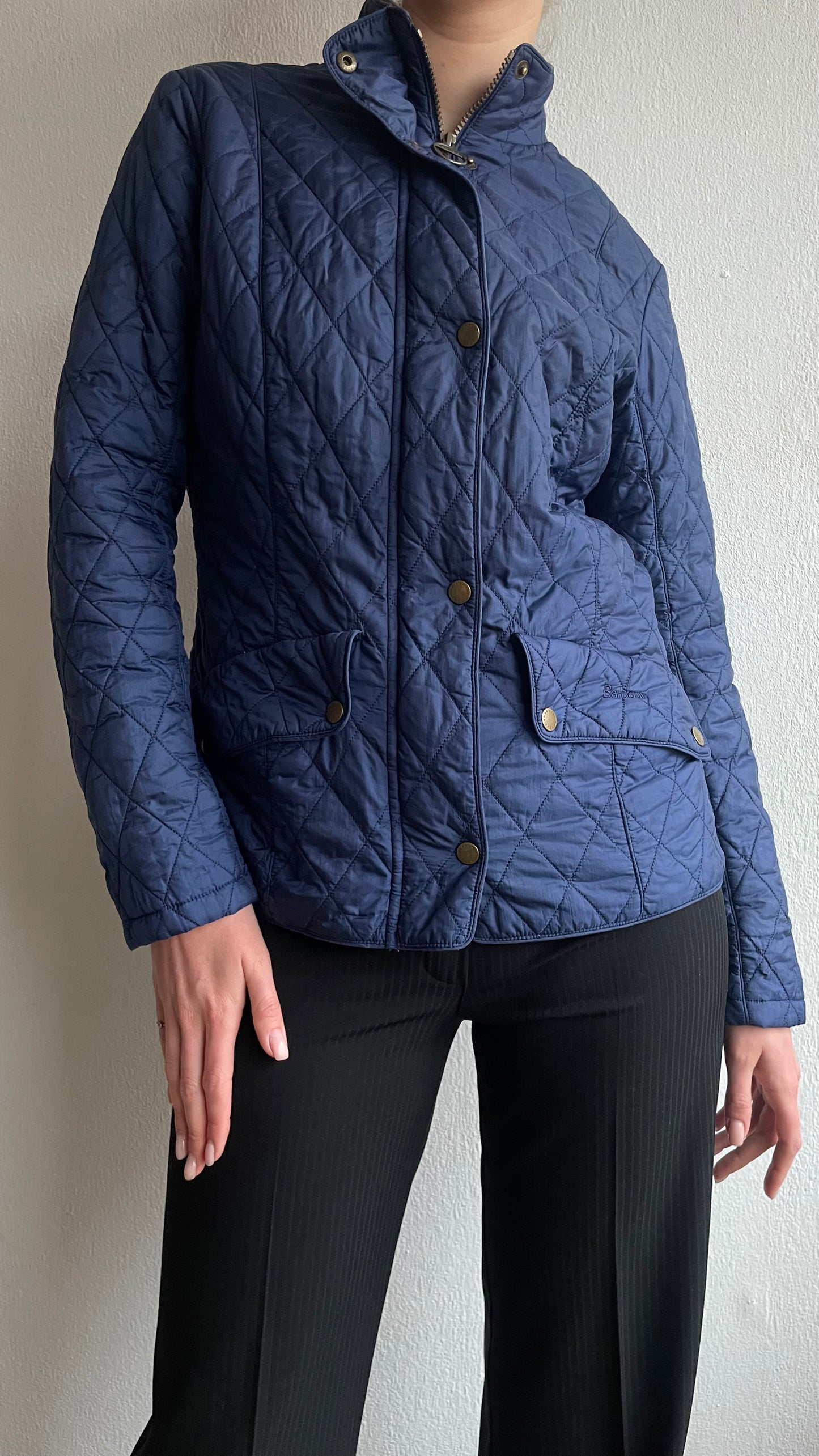 light weight blue barbour jacket