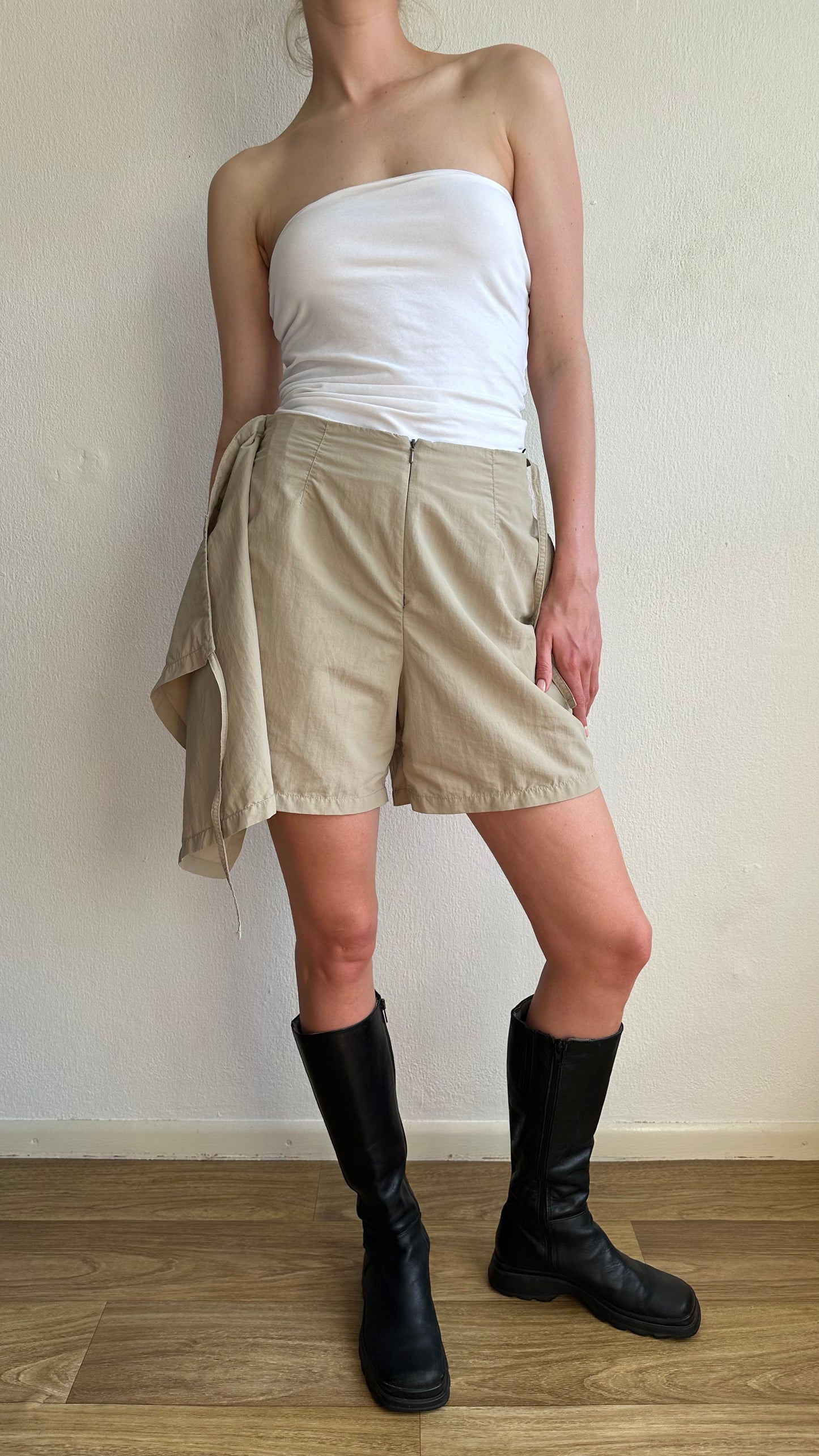 the north face skort skirt short beige