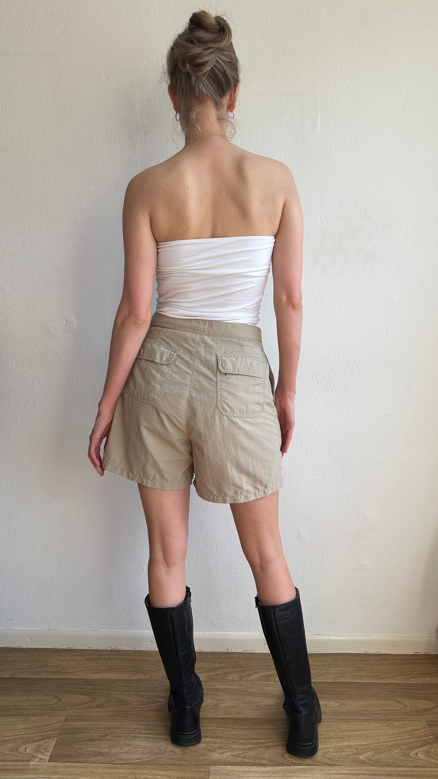 the north face skort skirt short beige