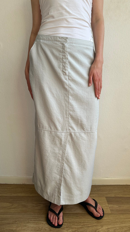 grey/beige y2k maxi skirt