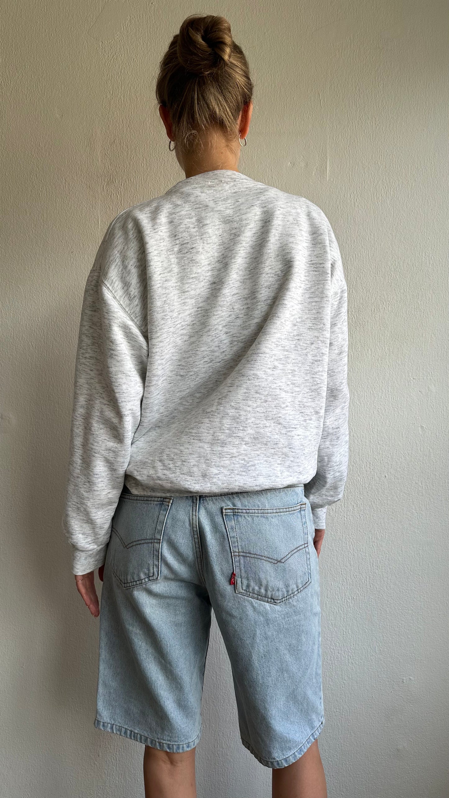 vintage grey mingled sweater