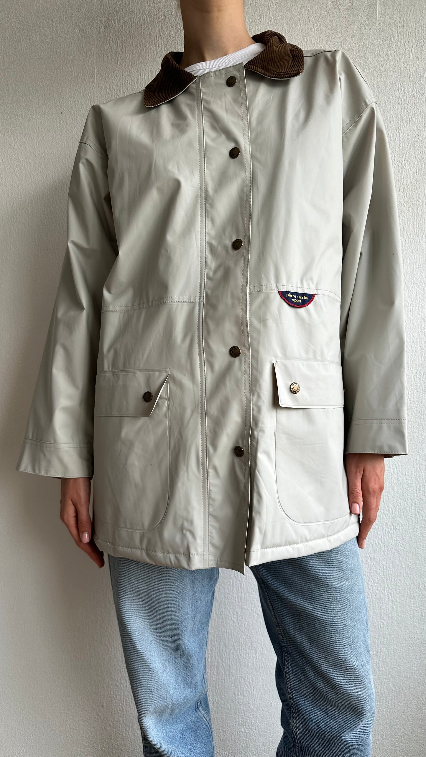 pierre cardin raincoat beige corduroy