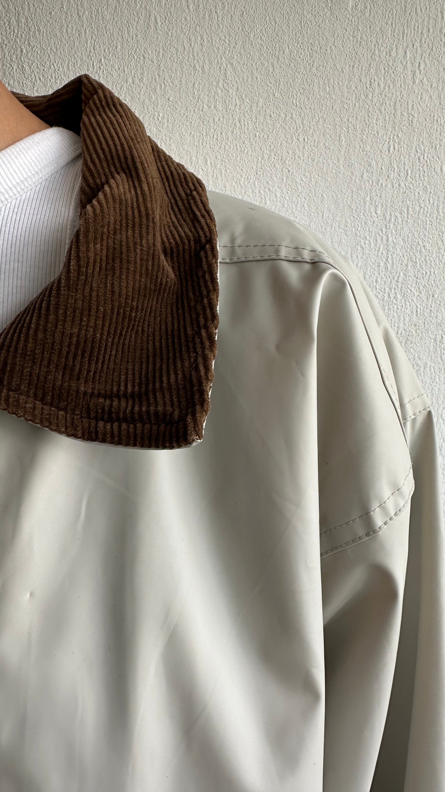 pierre cardin raincoat beige corduroy