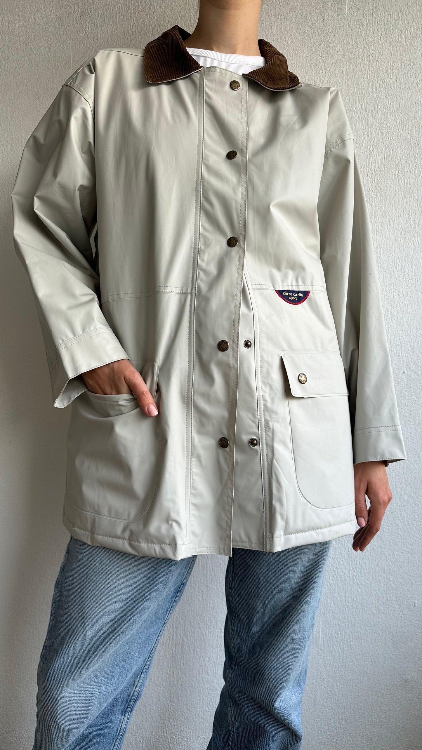 pierre cardin raincoat beige corduroy