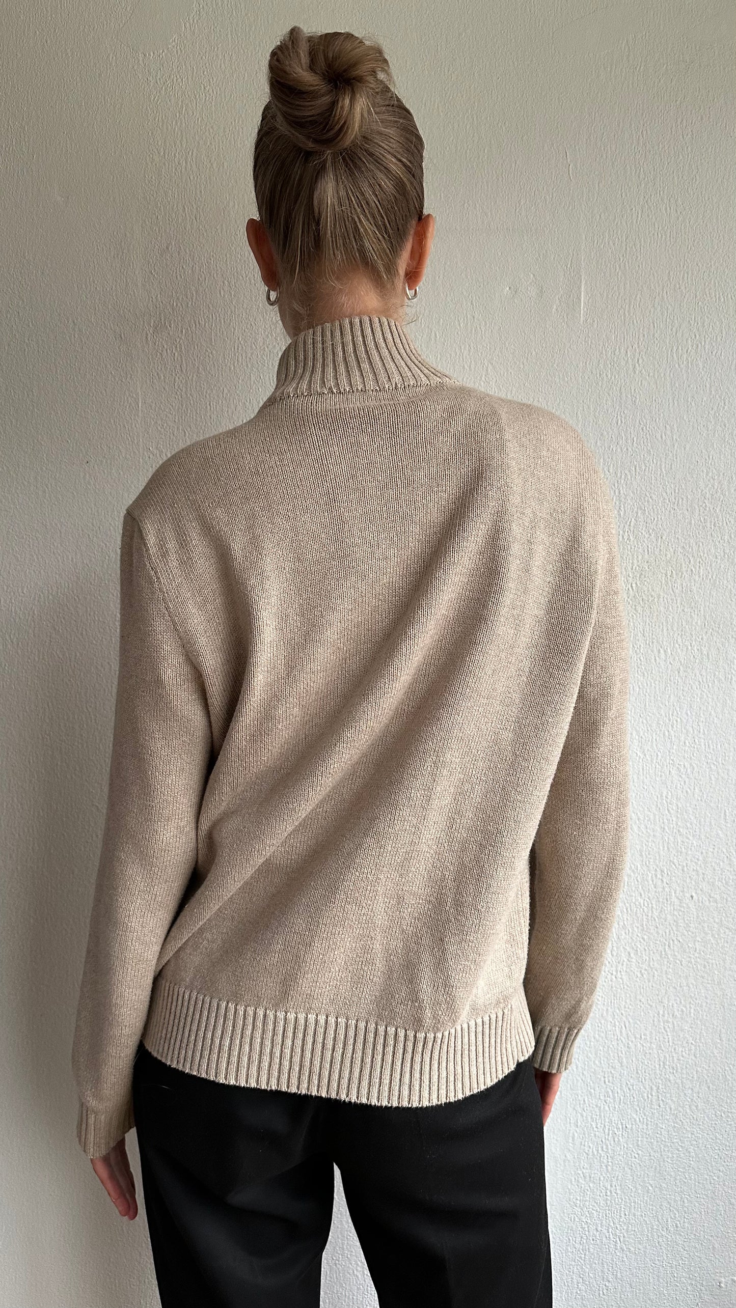 beige Ralph Lauren zip sweater