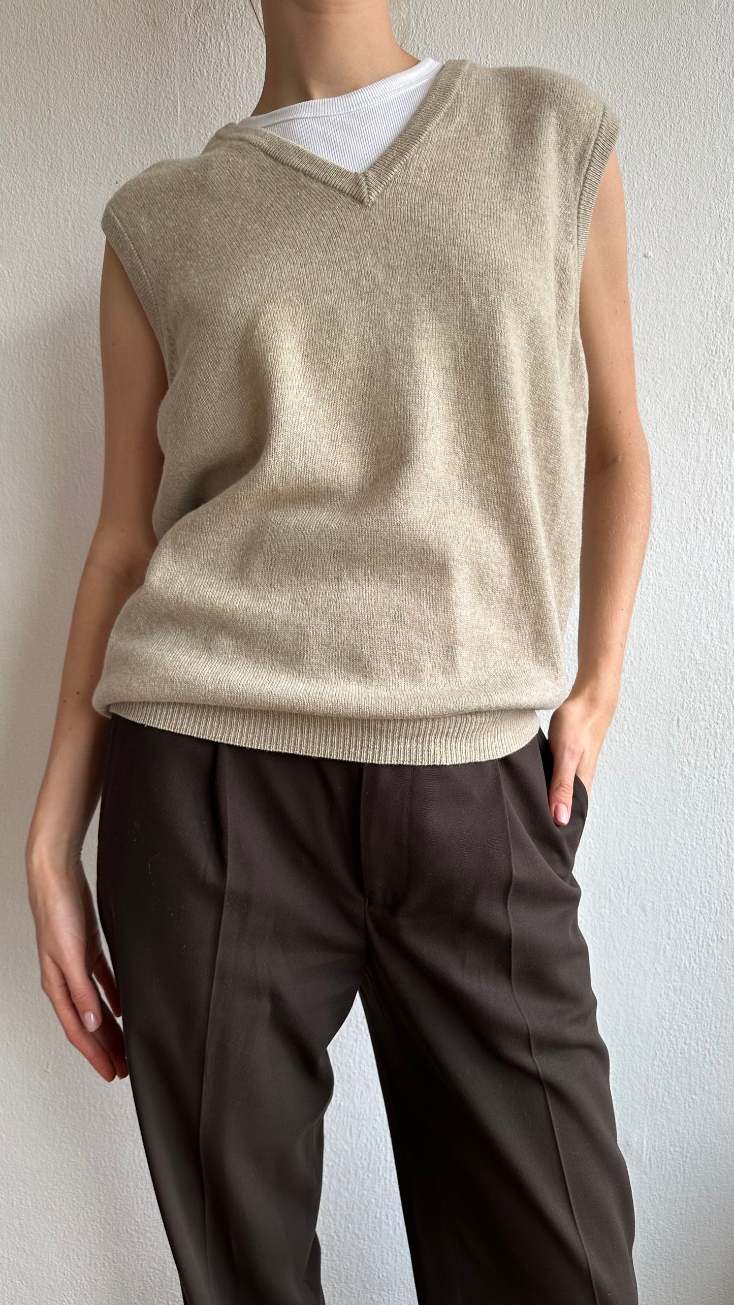 100% wool beige vintage spencer