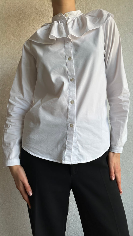 white big collar blouse