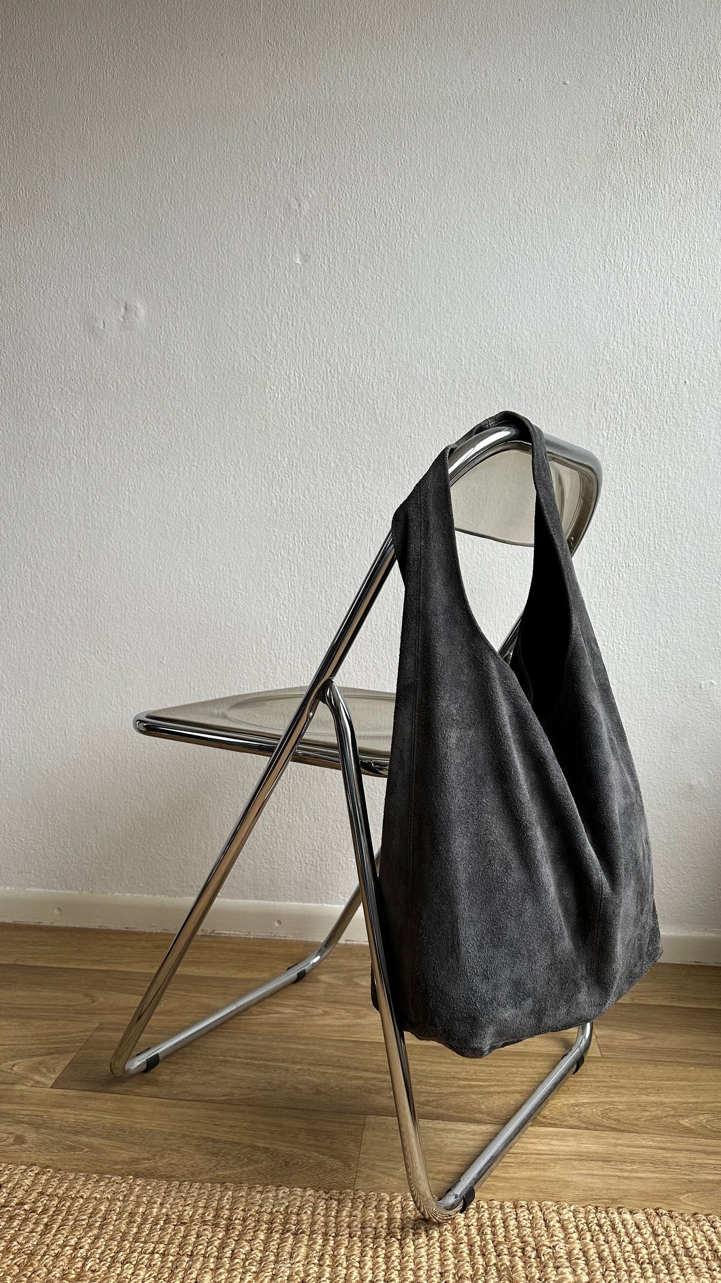 grey boho suede shoulderbag