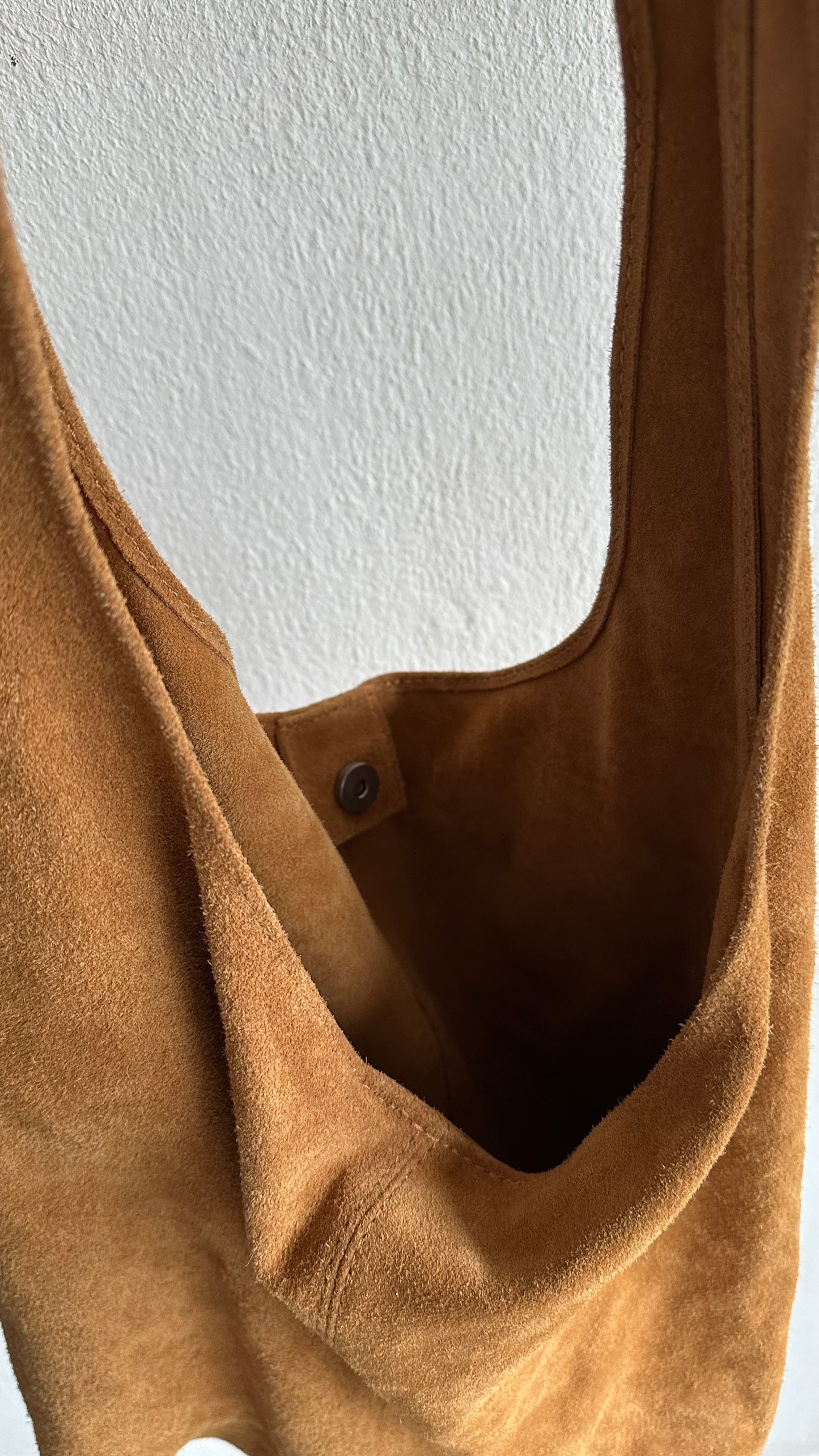 beige boho suede shoulderbag