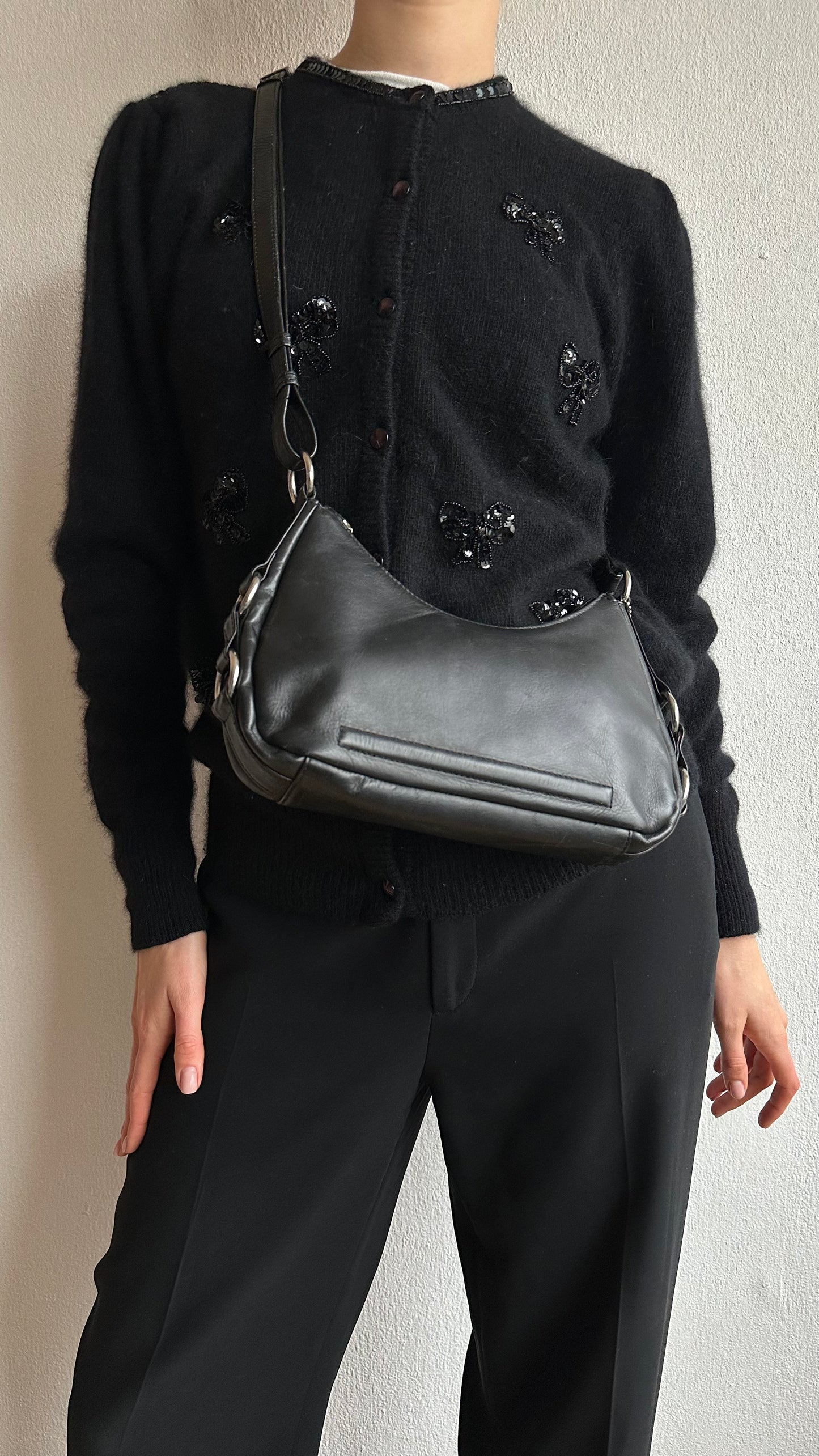 real leather crossbody bag