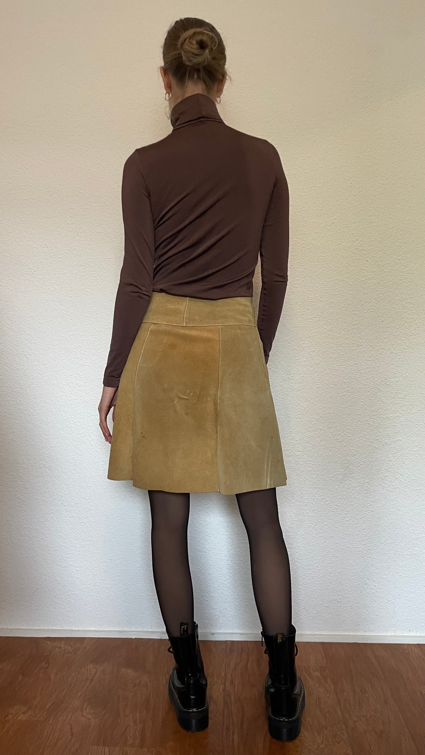 real suede vintage skirt