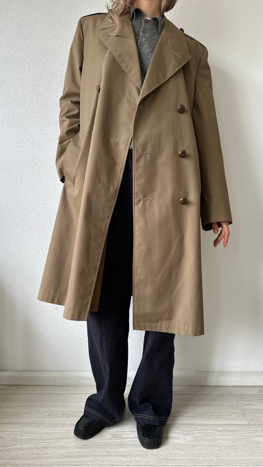 moss green vintage trenchcoat