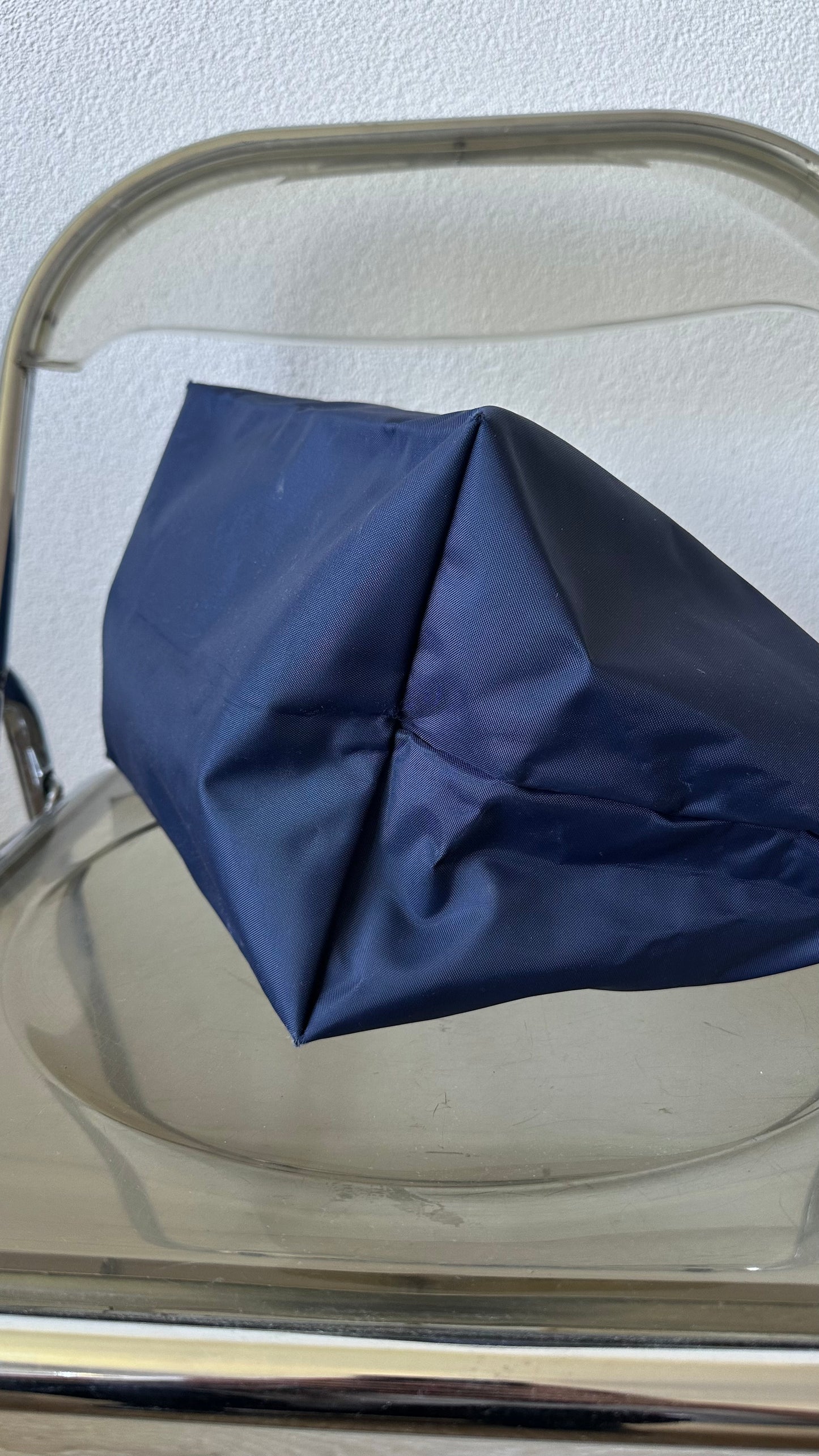 blue Longchamp le pliage size L