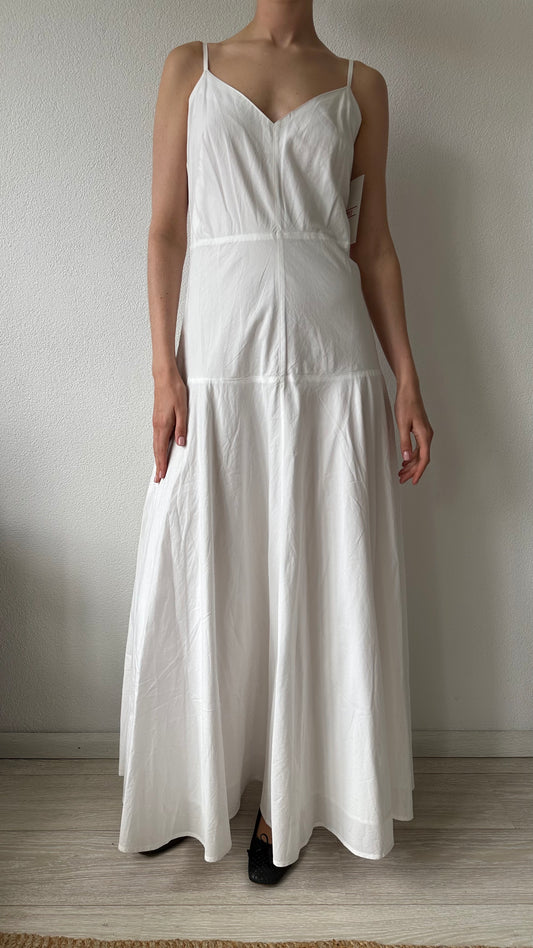 white cotton maxi dress